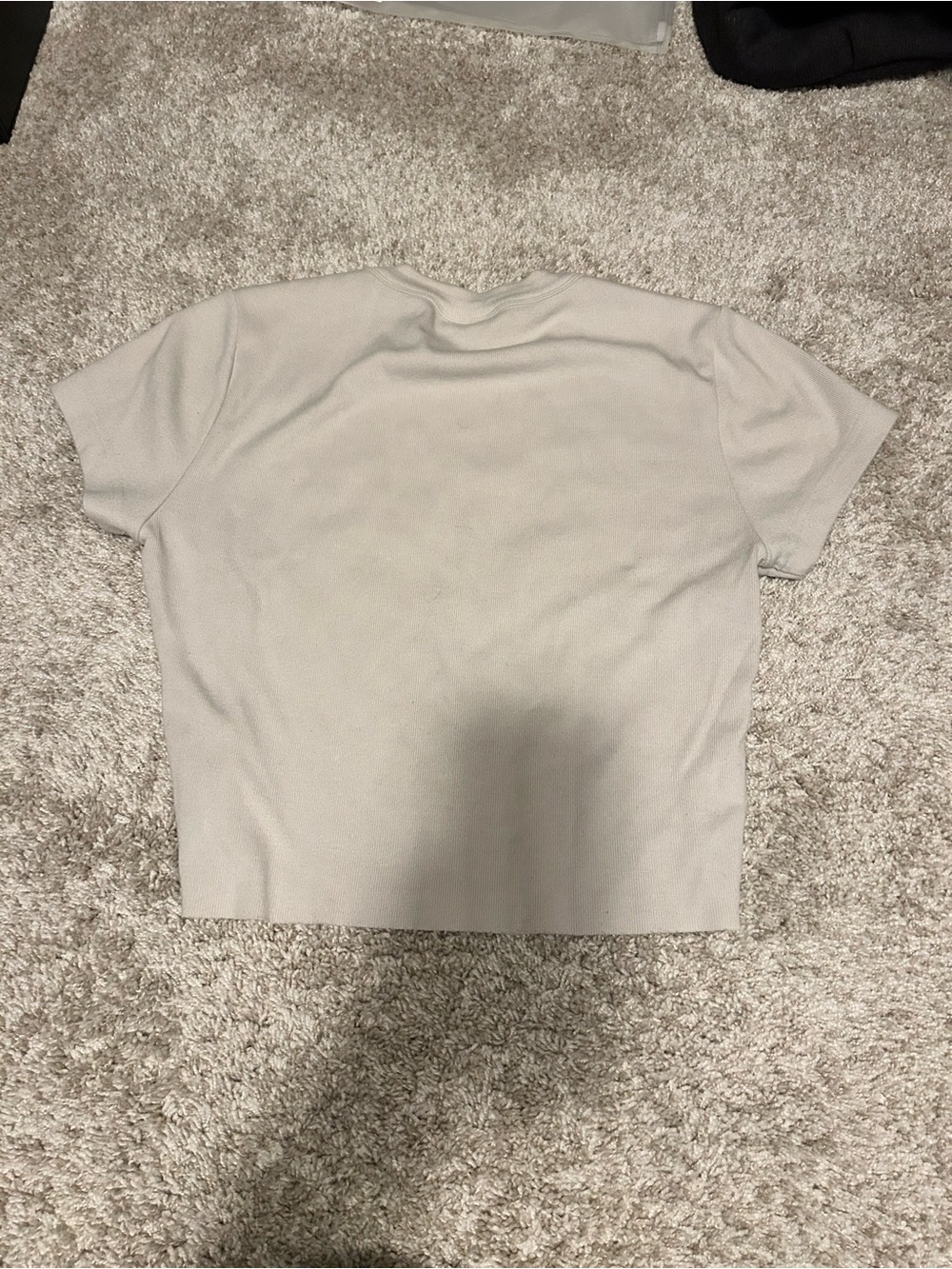 Kith Neutral Cream Crewneck Tee with Black Logo - Picture 3 of 3
